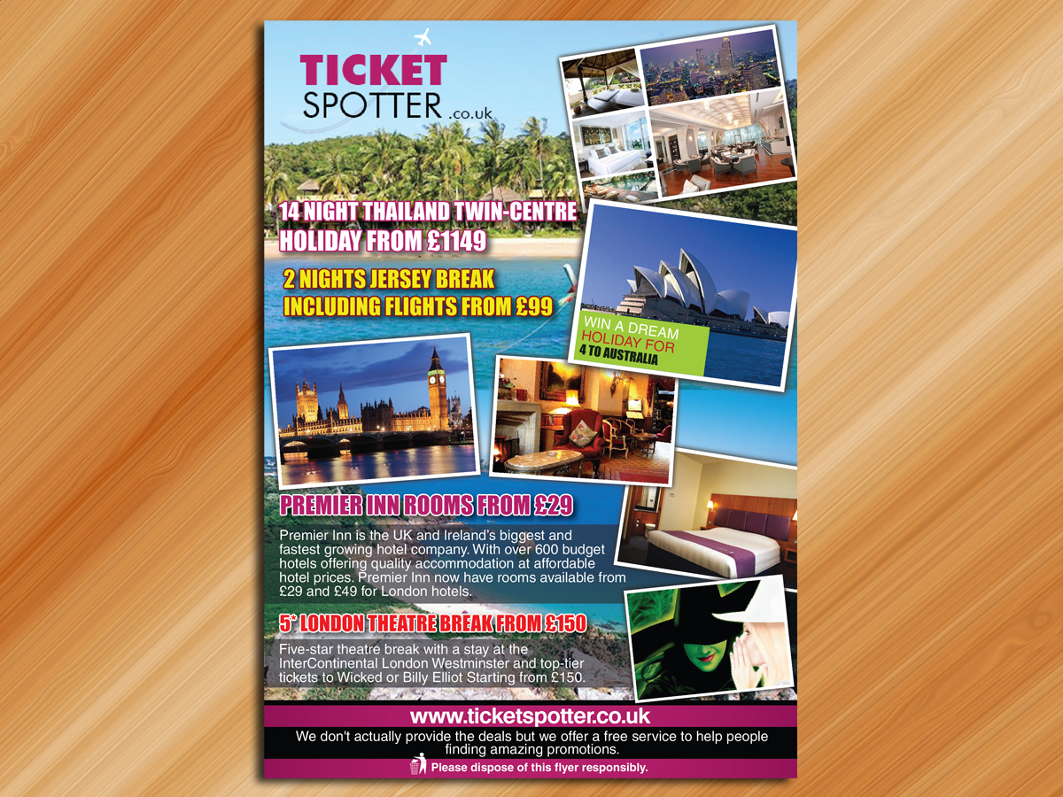 Flyer Design by Sarmishtha Chattopadhyay_loginchange for Ticketspotter.co.uk | Design #2351724