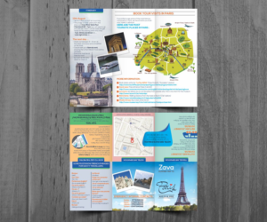 Brochure/flyer for our trip to Paris | Brochure Design by Cut and Glue