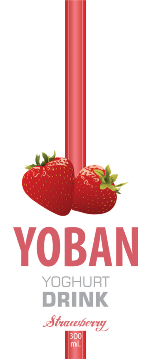 Yoban bottle Label (Yoghurt drink) | Packaging Design by Petter Goms