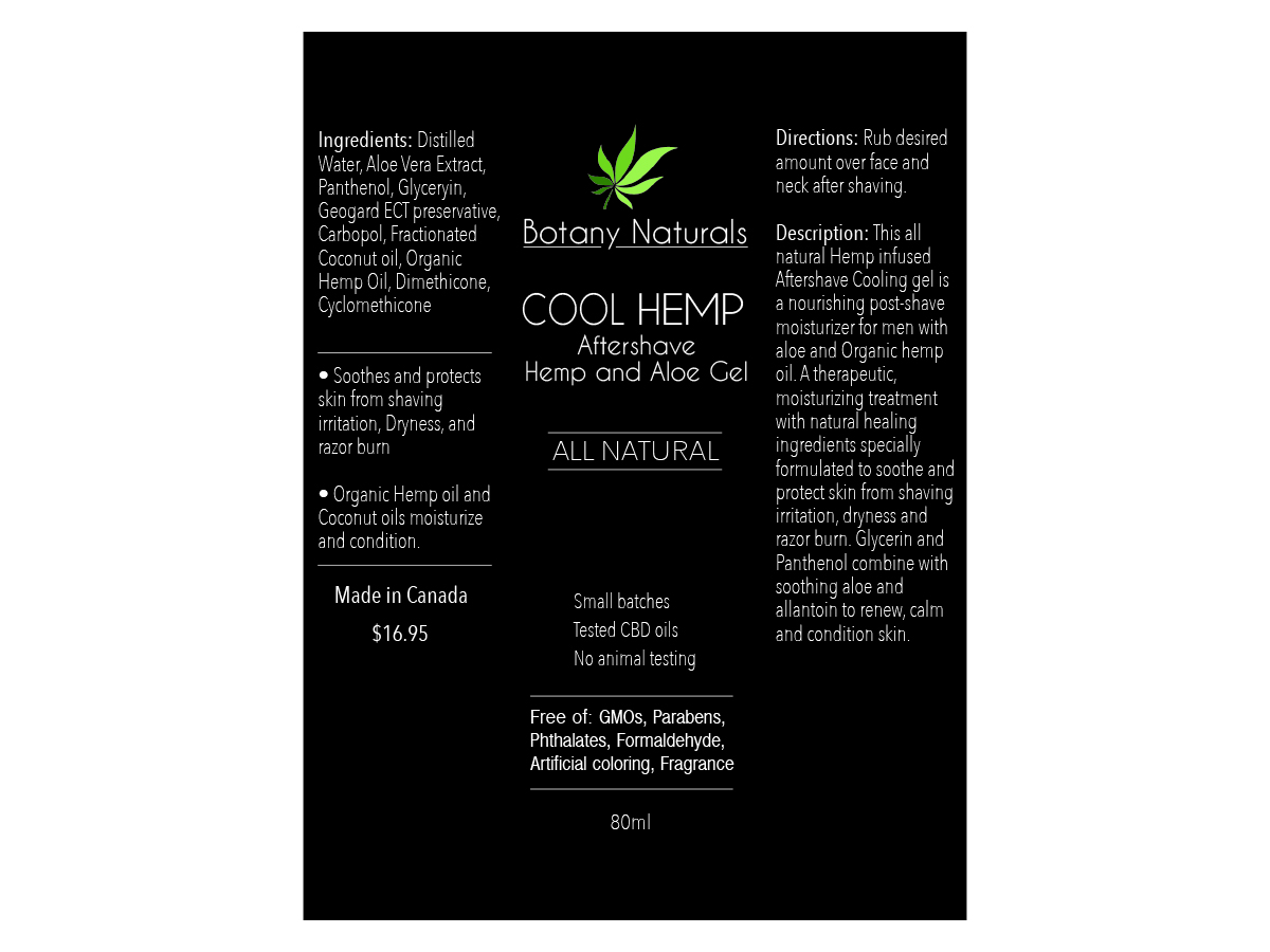 Label Design by Red-Tailed Hawkeye for Botany naturals inc. | Design #11903827