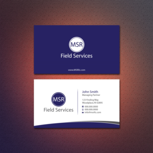 Business Card Design by Dezero for MSR Field Services | Design: #11659956