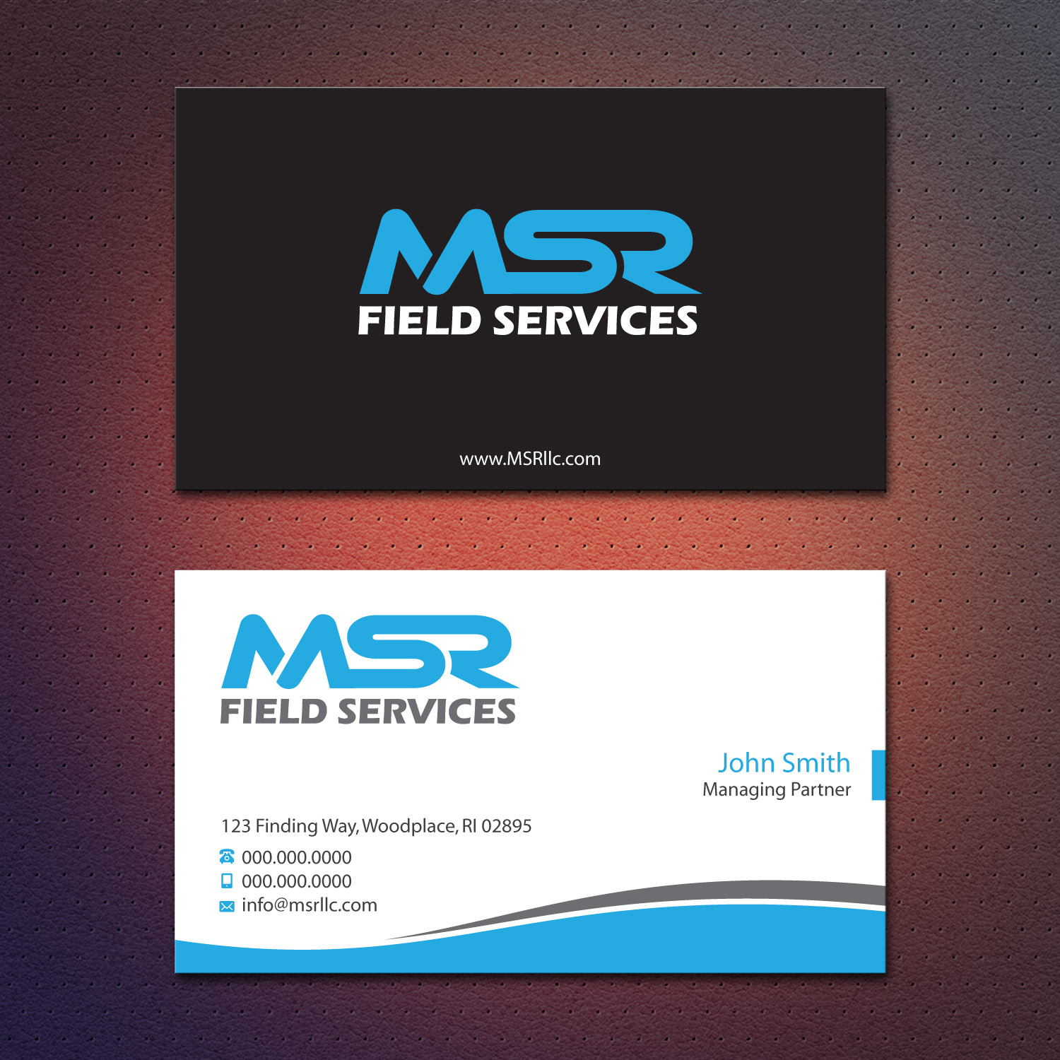 Visitenkarten-Design von Dezero für MSR Field Services | Design #11692398