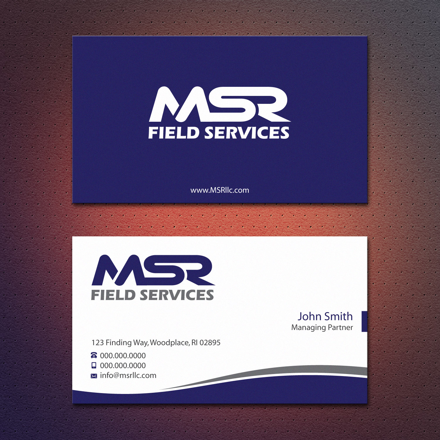 Diseño de Tarjeta de Presentación por Dezero para MSR Field Services | Diseño #11692399