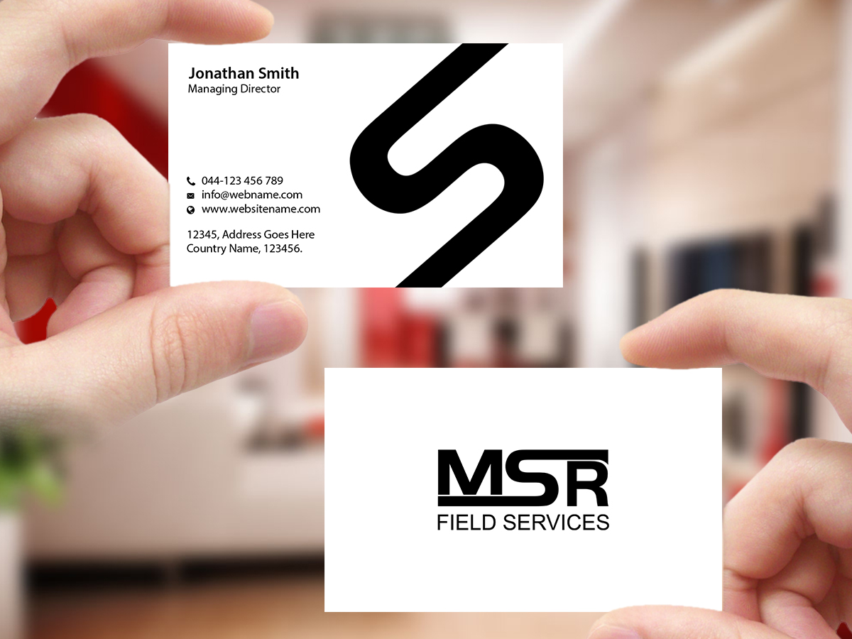 Business Card Design by Creations Box 2015 for MSR Field Services | Design #11663072