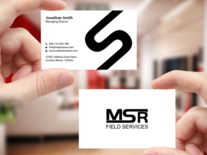 Design de Carte de Visite par Creations Box 2015 pour MSR Field Services | Design : #11663072