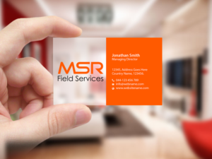 Visitenkarten-Design von Creations Box 2015 für MSR Field Services | Design: #11663080