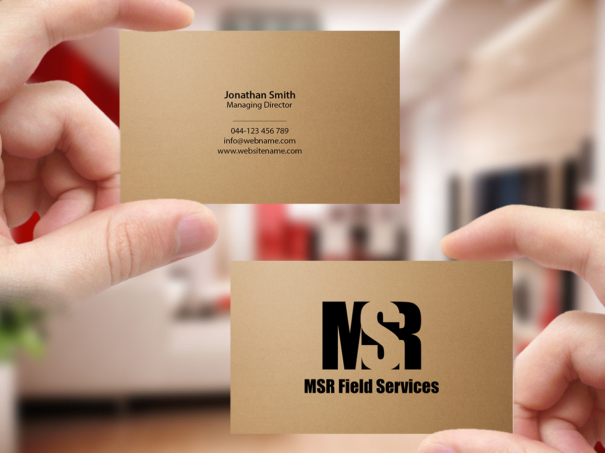 Business Card Design by Creations Box 2015 for MSR Field Services | Design #11663082