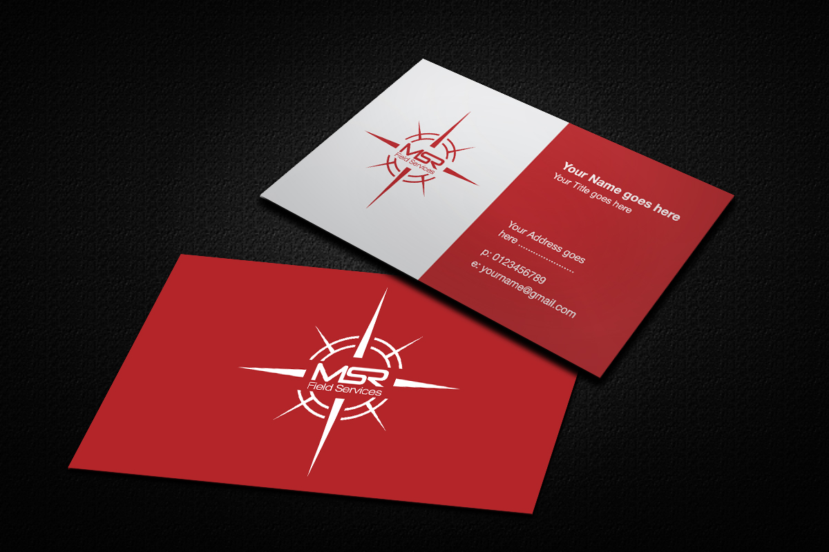 Business Card Design by Md. Anwarul Haque for MSR Field Services | Design #11684496