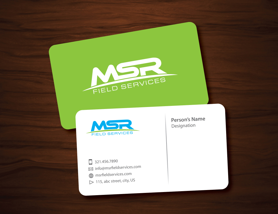 Business Card Design by DezignFreak for MSR Field Services | Design #11647233