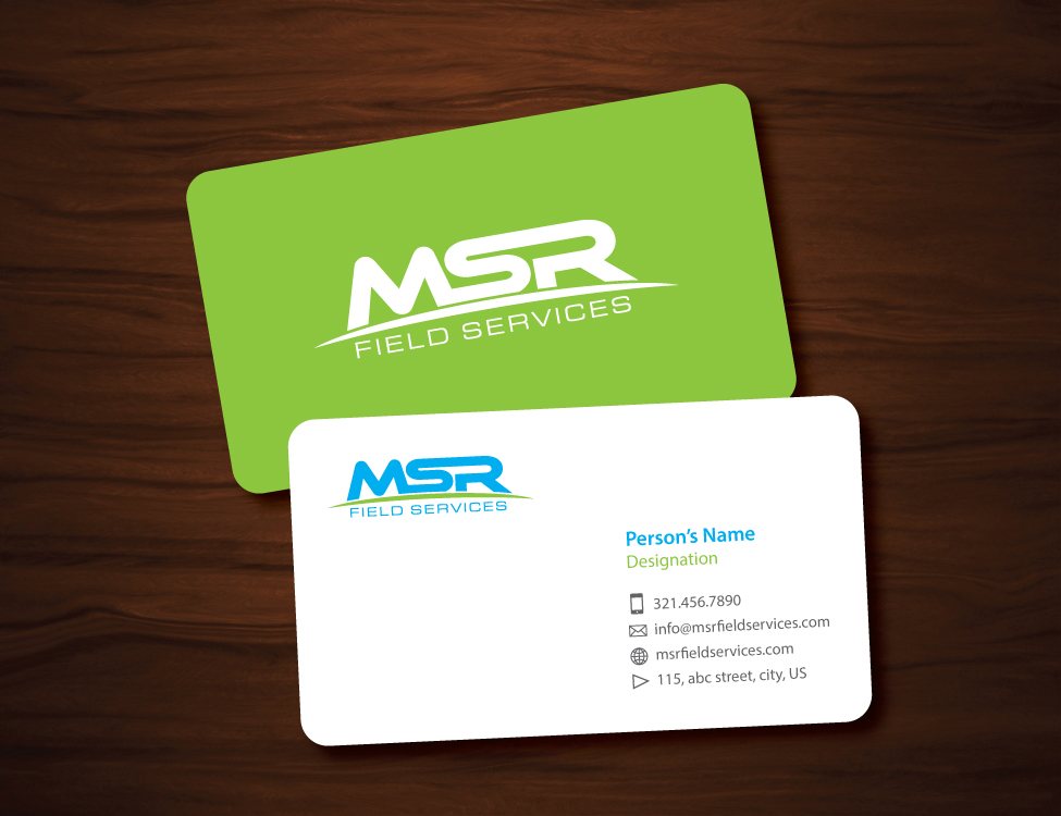 Business Card Design by DezignFreak for MSR Field Services | Design #11647234