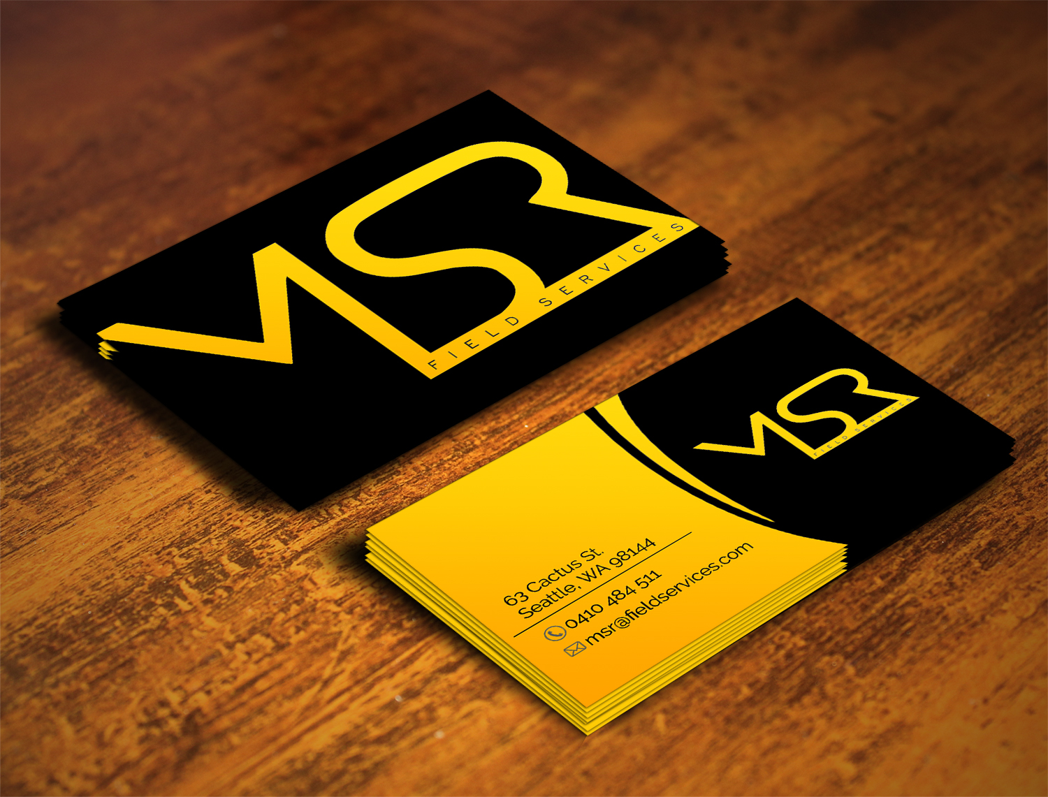 Visitenkarten-Design von alhemique1 für MSR Field Services | Design #11646932