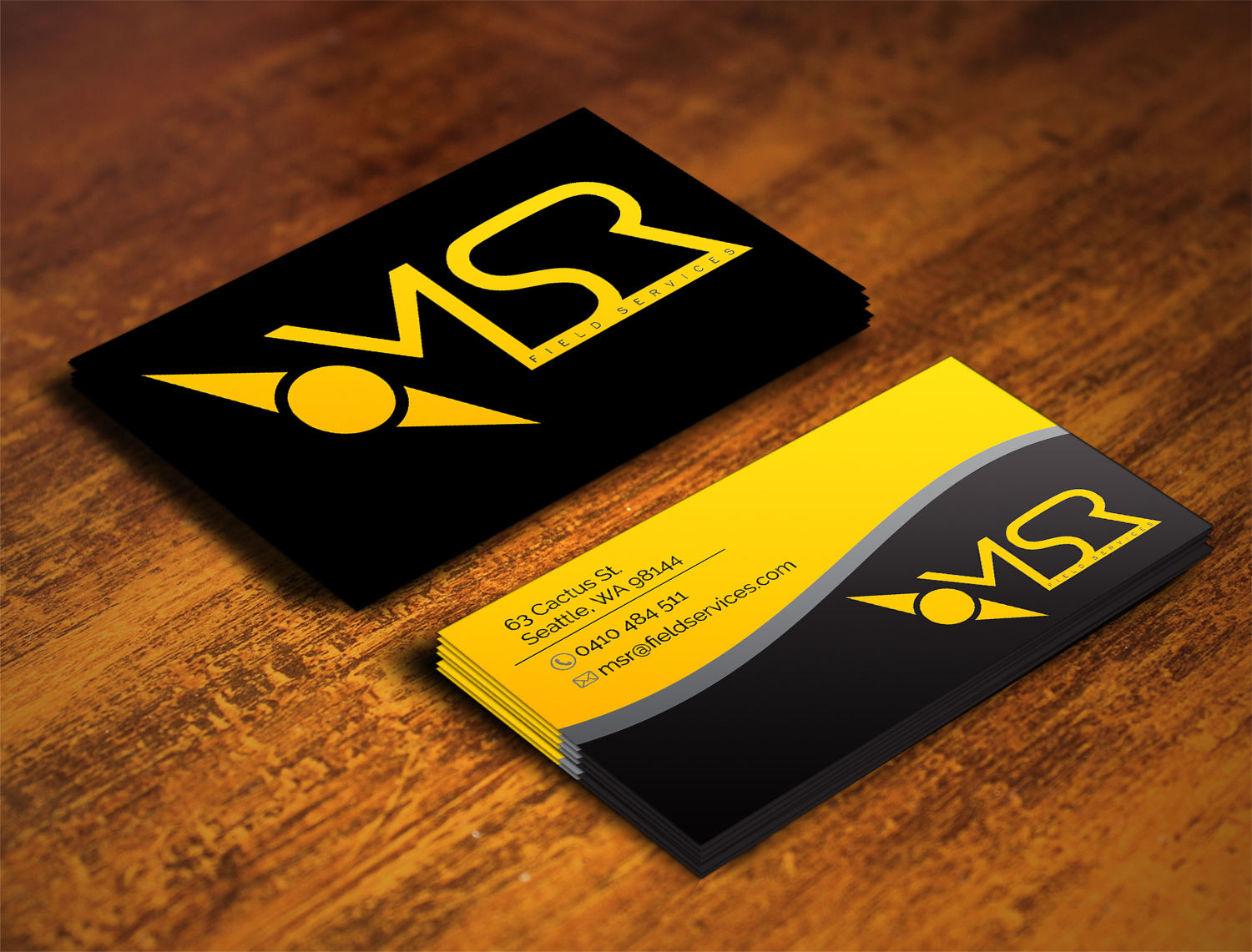 Business Card Design by alhemique1 for MSR Field Services | Design #11667122