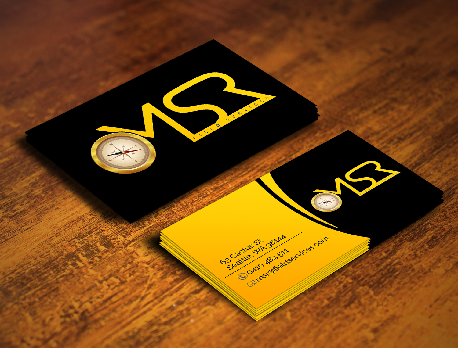 Business Card Design by alhemique1 for MSR Field Services | Design #11667692