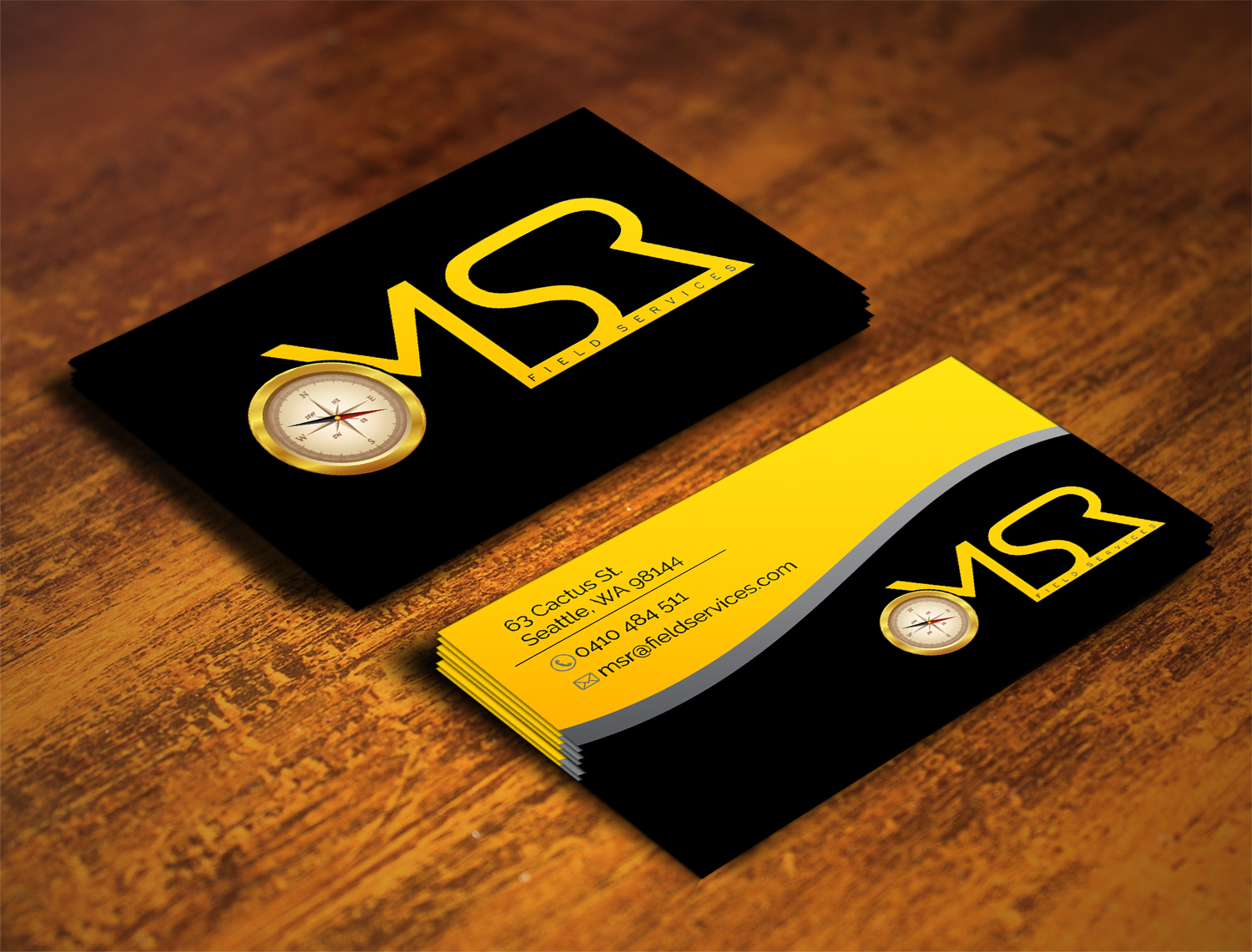 Business Card Design by alhemique1 for MSR Field Services | Design #11667695