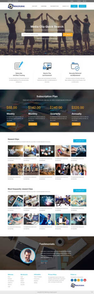 Web Design by pb for mediaclips.com.ng | Design: #11661815