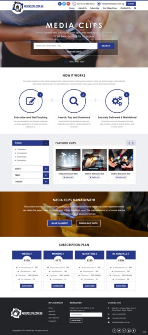 Web Design by pb for mediaclips.com.ng | Design: #11661819