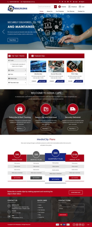 Web Design by pb for mediaclips.com.ng | Design: #11661823