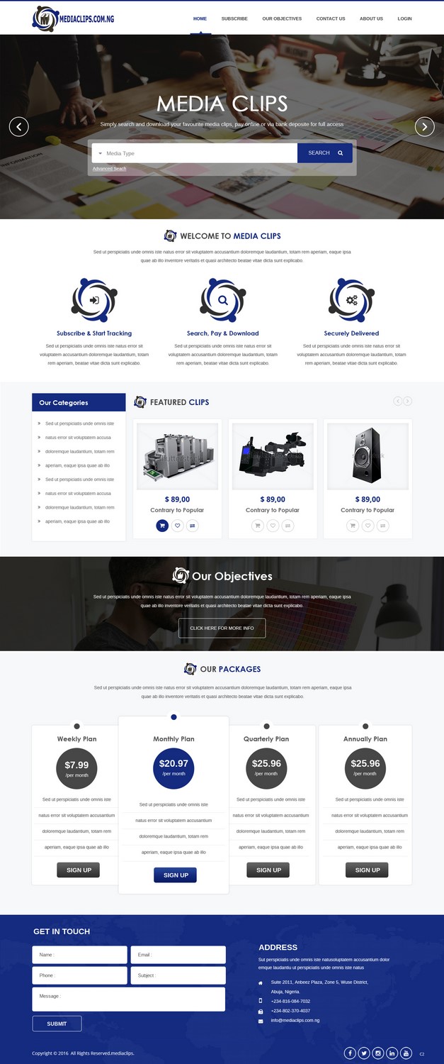 Web Design by pb for mediaclips.com.ng | Design #11665112