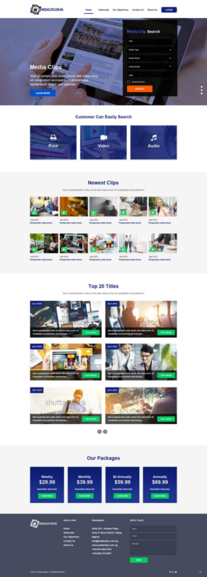 Web Design by pb for mediaclips.com.ng | Design: #11671211
