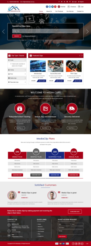 Web Design by pb for mediaclips.com.ng | Design: #11707034