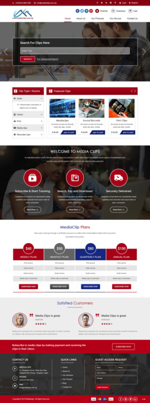Web Design by pb for mediaclips.com.ng | Design: #11707035
