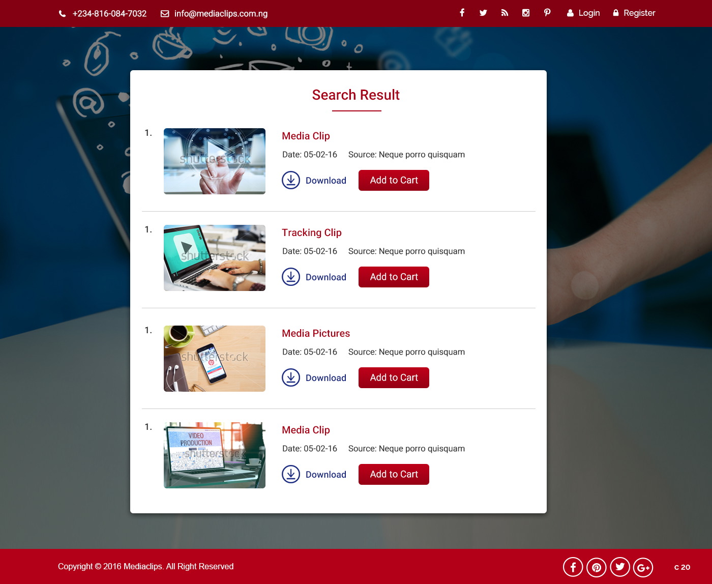 Web Design by pb for mediaclips.com.ng | Design #11707036