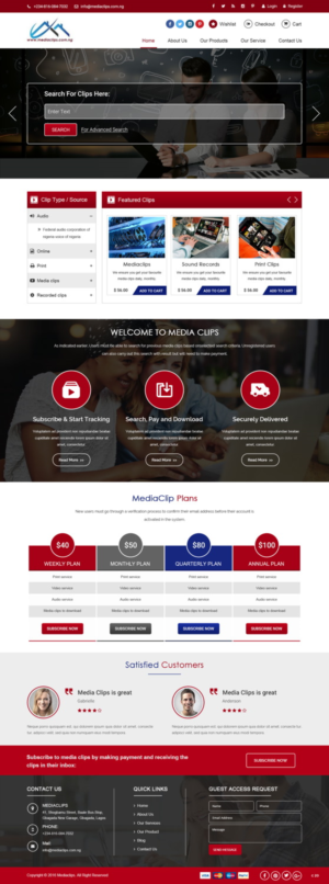 Web Design by pb for mediaclips.com.ng | Design: #11707037