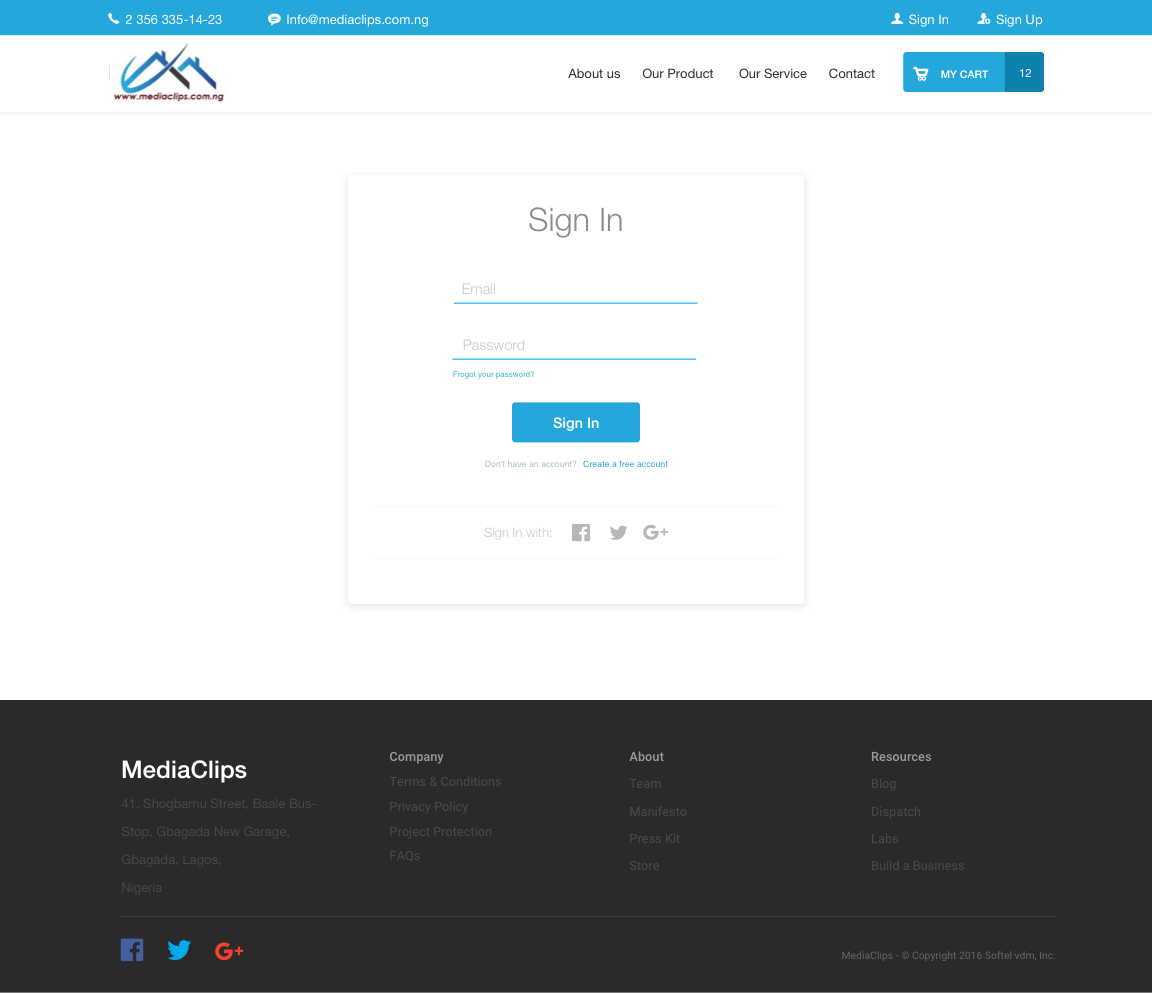 Web Design by ProOne for mediaclips.com.ng | Design #11664696