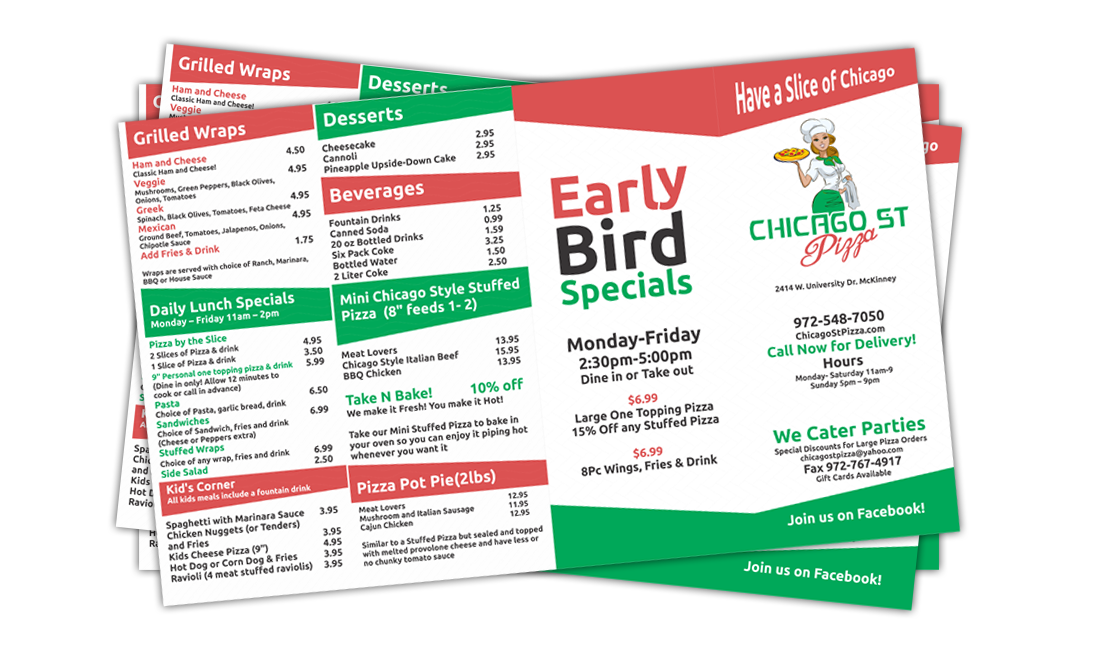 Menu Design by Design Master for this project | Design #2433759