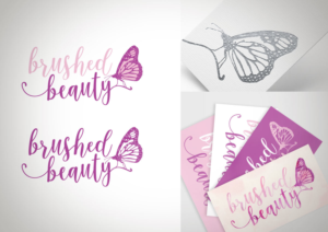 Brushed Beauty | Logo Design by amy claire thompson