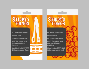 BBQ Grill Tongs Logo and Packaging Design | Packaging Design by maricreatives