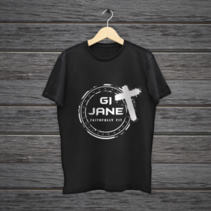Logo Design by krokodila for GI JANE Faithfully Fit  | Design: #11719884
