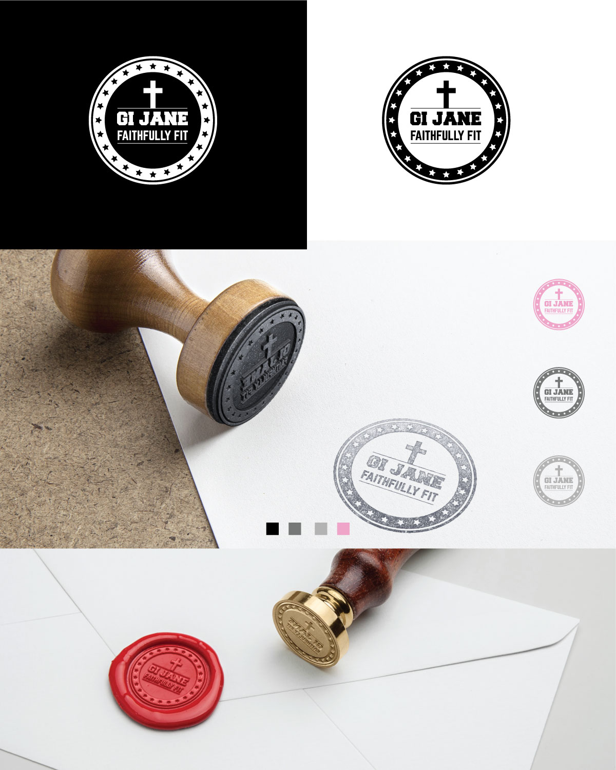 Logo Design by Infinity for GI JANE Faithfully Fit  | Design #11738109