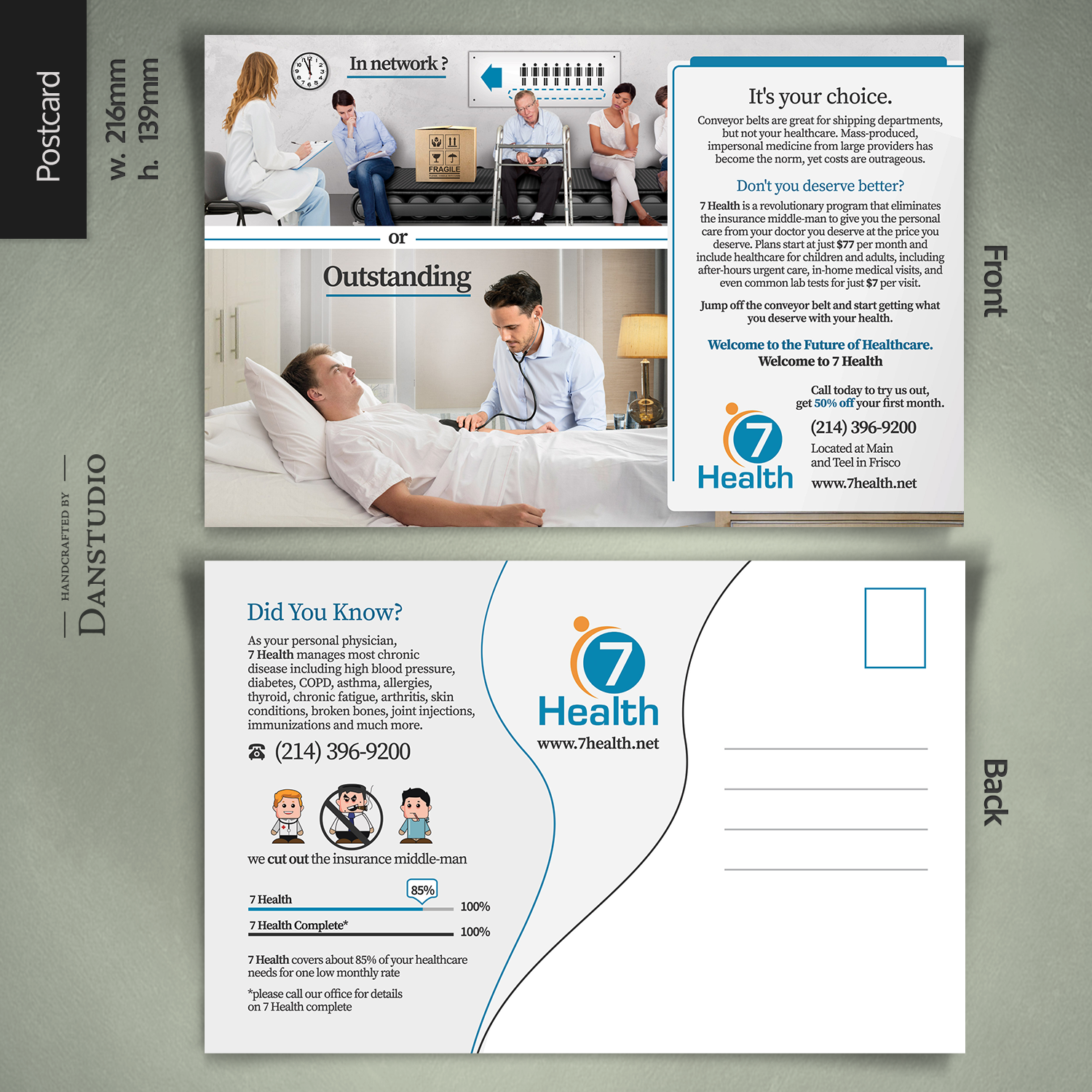 Postcard Design by danstudio for 7 Health | Design #12102229
