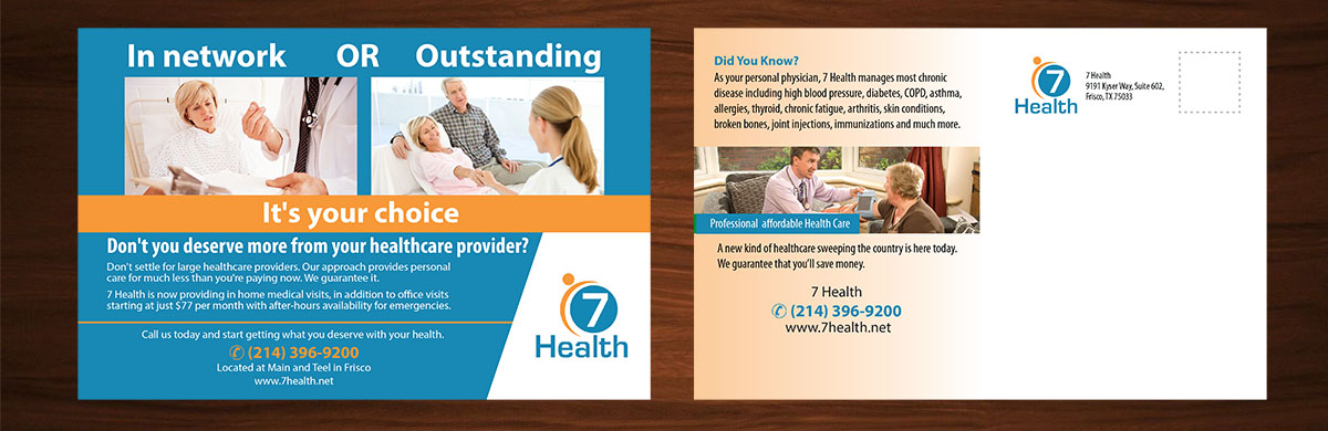 Postcard Design by Venus L. Penaflor for 7 Health | Design #12054533