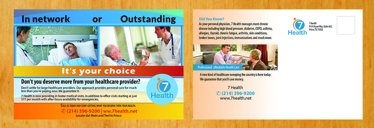 Diseño de Postal por Venus L. Penaflor para 7 Health | Diseño #12083979