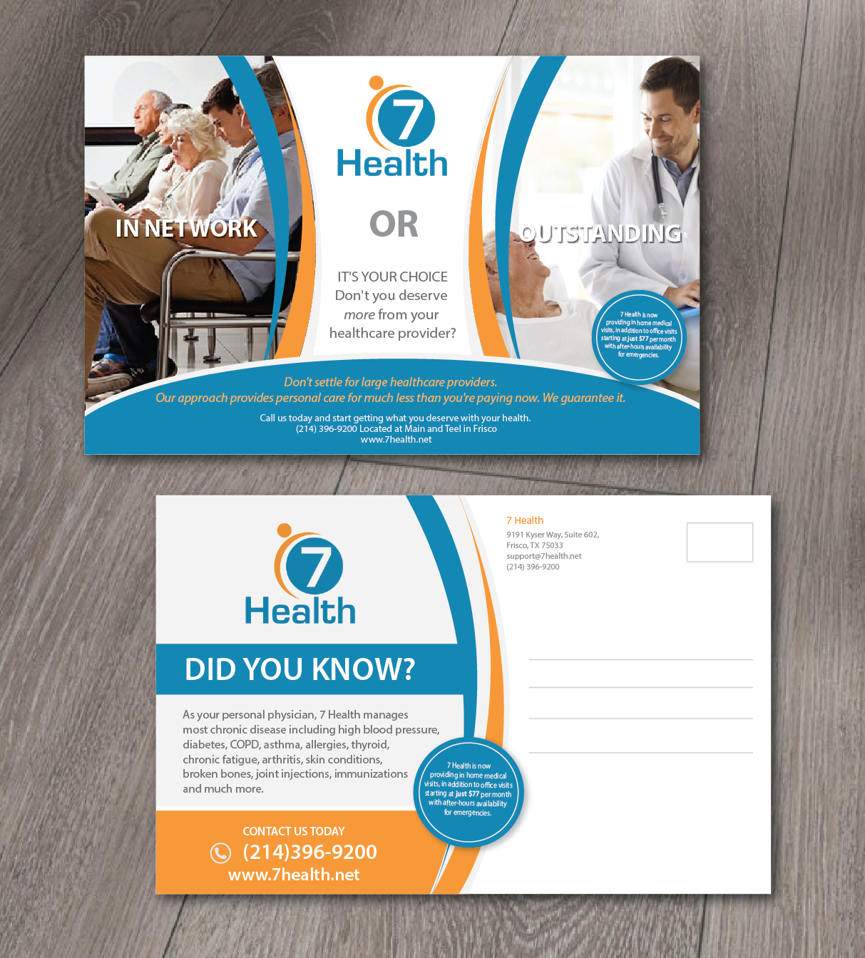 Postcard Design by alex989 for 7 Health | Design #12052891