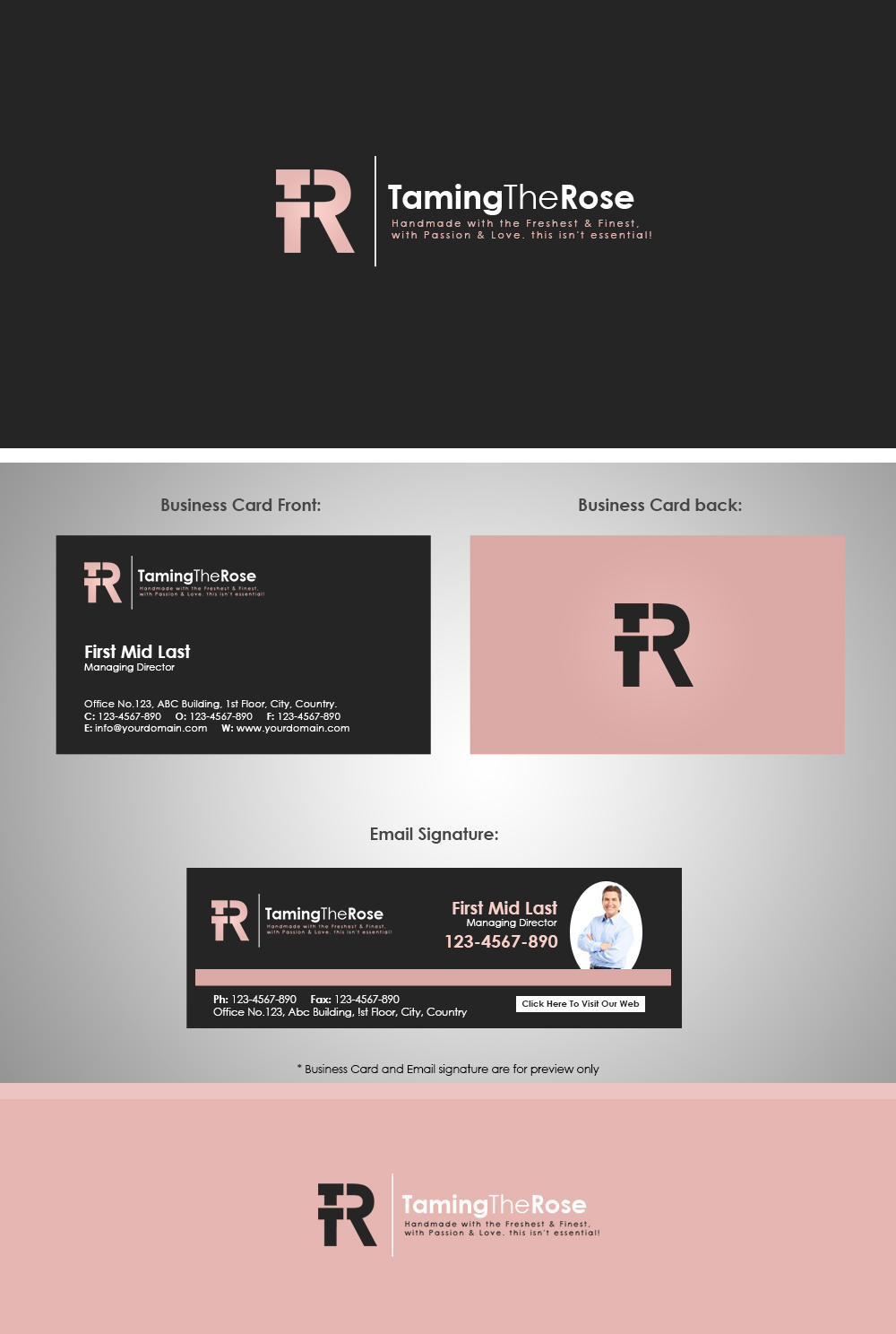 Logo Design by Moustache-Graphics for Taming the Rose | Design #11698470