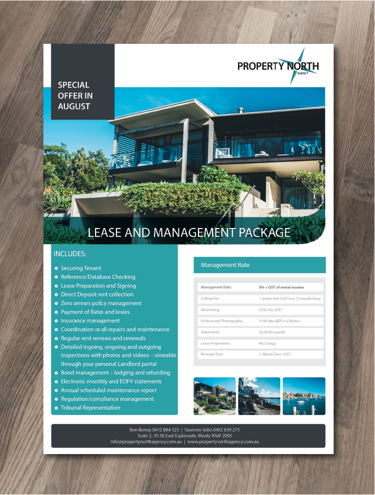 Flyer Design by alex989 for Property North Agency | Design #11657425