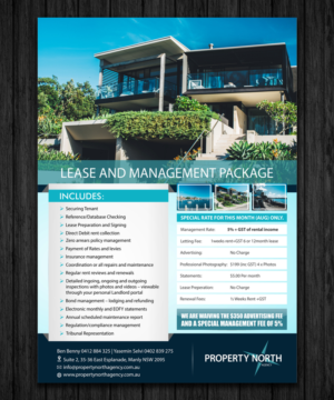Flyer Design by ecorokerz for Property North Agency | Design #11658209