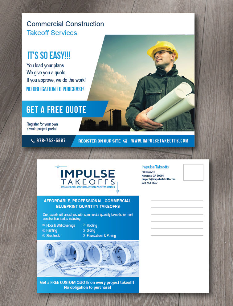 Postkarten-Design von alex989 für Impulse Flooring LLC. | Design #11677458
