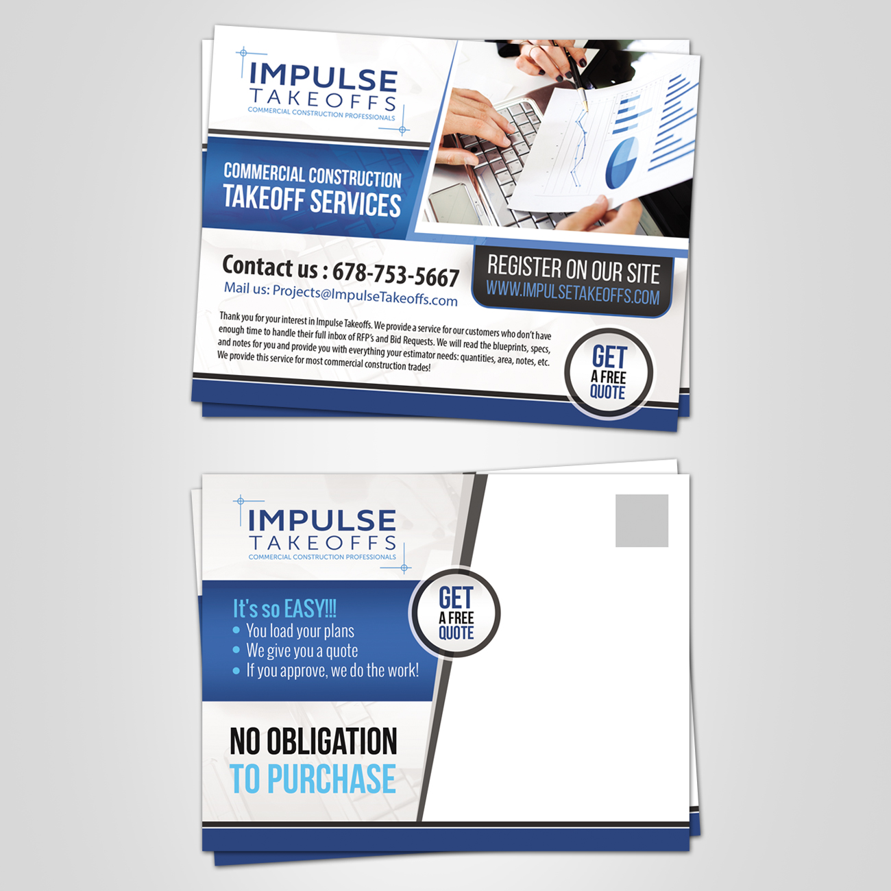 Diseño de Postal por debdesign para Impulse Flooring LLC. | Diseño #11673061