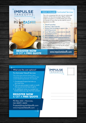 Postcard Design by ecorokerz for Impulse Flooring LLC. | Design: #11671018