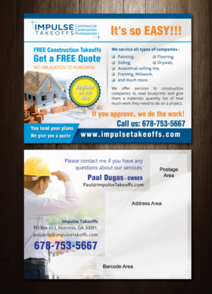 Postcard Design by meet007 for Impulse Flooring LLC. | Design: #11754834