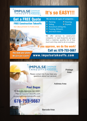 Postcard Design by meet007 for Impulse Flooring LLC. | Design: #11756242