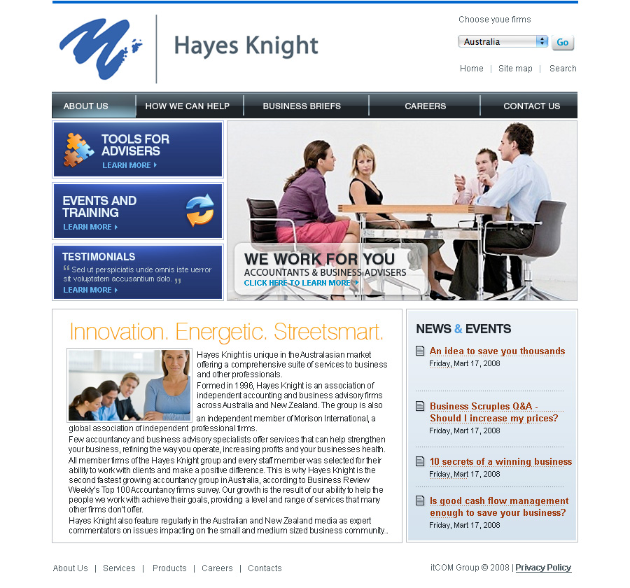 Web-Design von Urban Ad für Hayes Knight | Design #26024