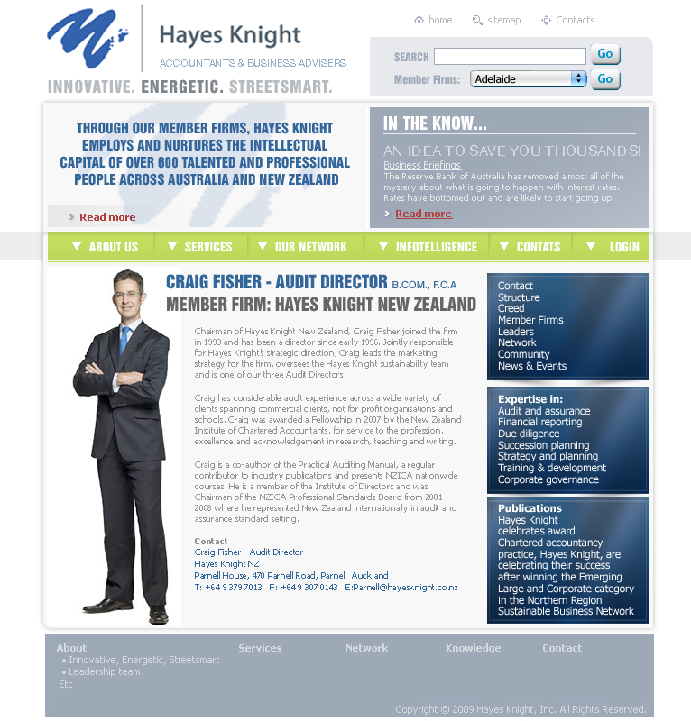 Web Design by Urban Ad for Hayes Knight | Design #26503