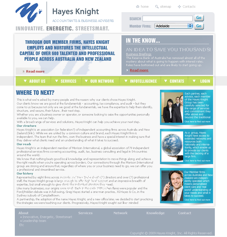 Web-Design von Urban Ad für Hayes Knight | Design #26504