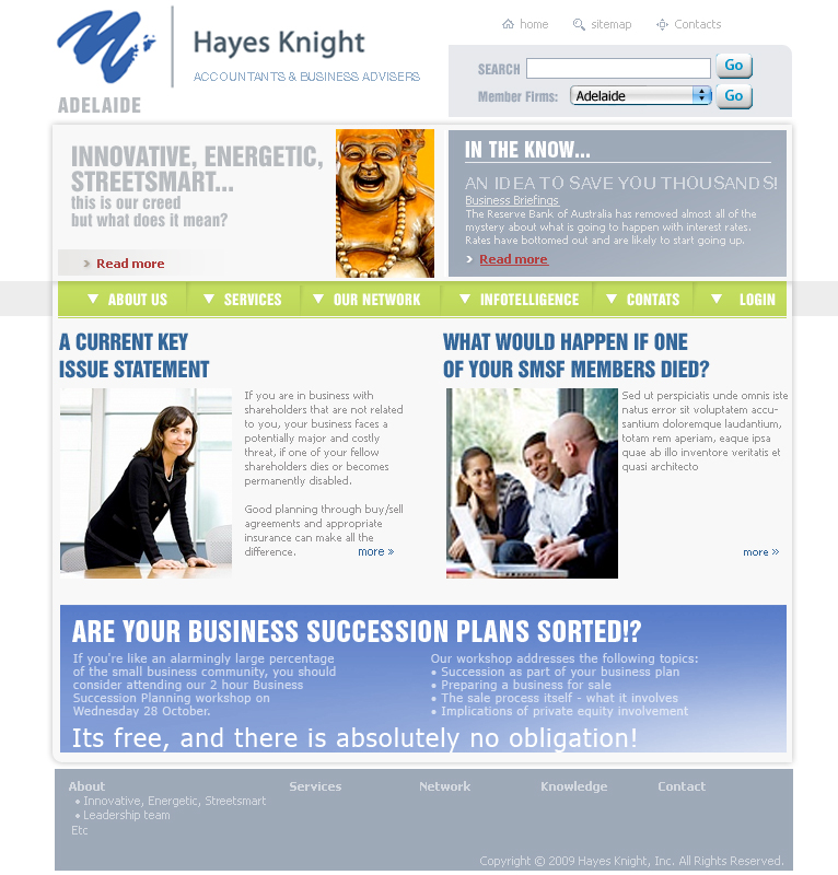 Web-Design von Urban Ad für Hayes Knight | Design #26507