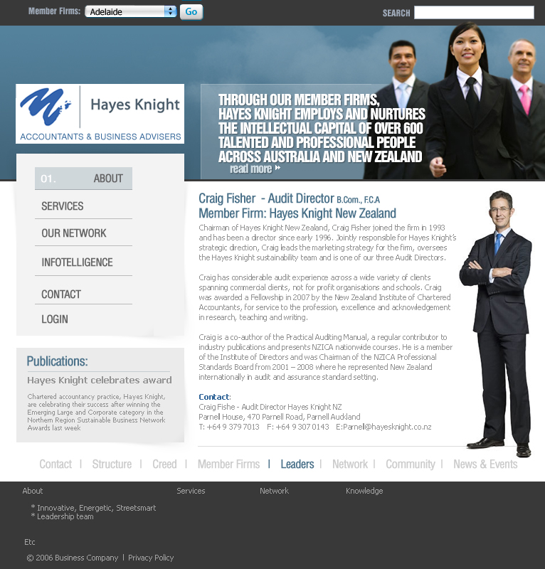 Web Design by Urban Ad for Hayes Knight | Design #26567